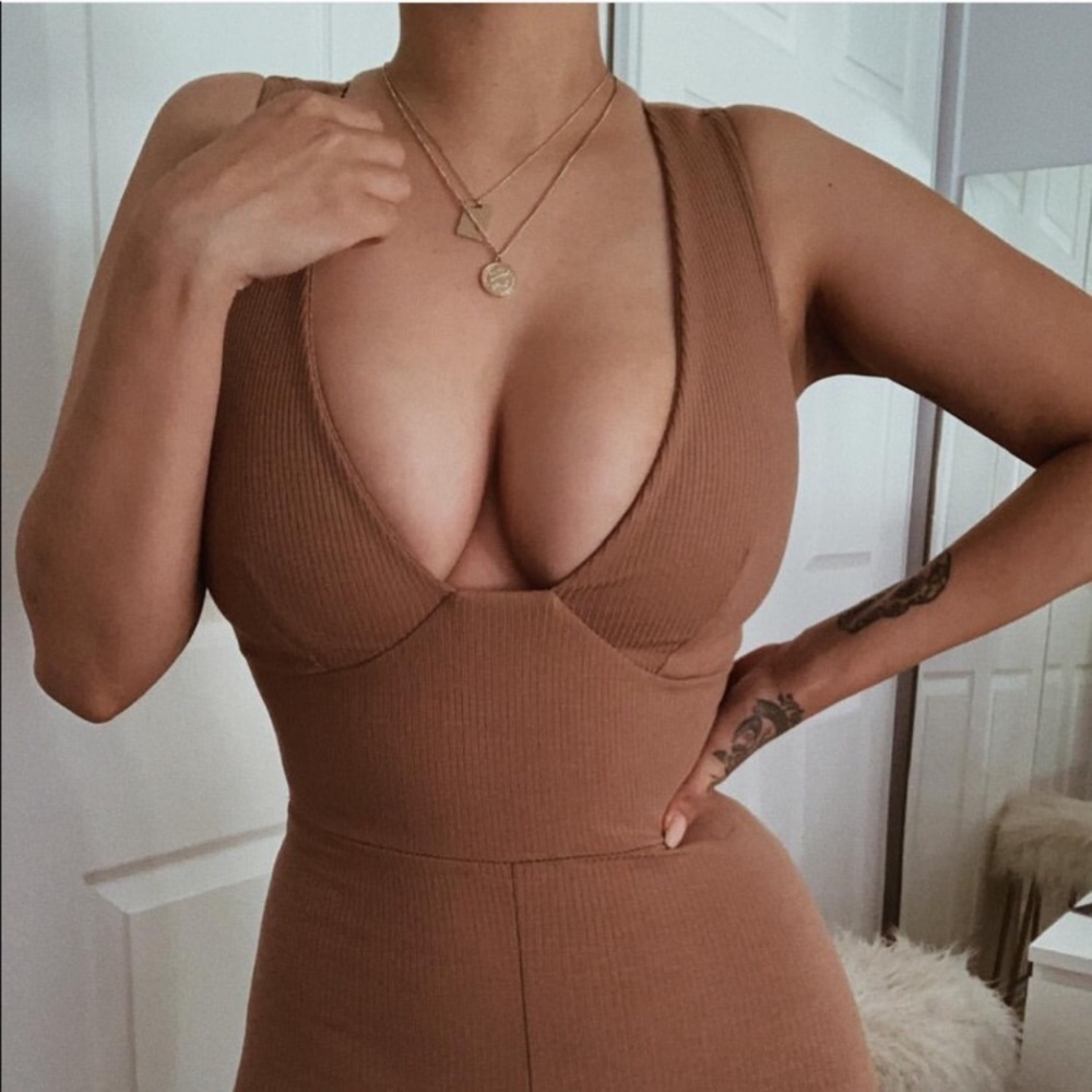 Naked wardrobe Snatched bustier jumpsuit